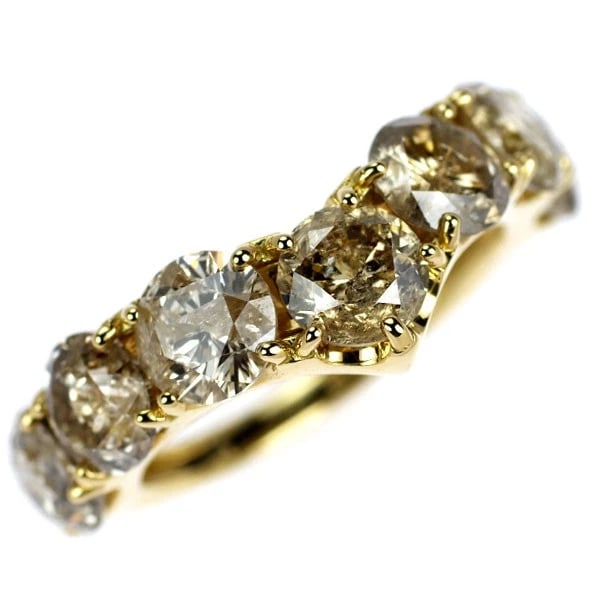 K18YG DIAMOND RING: K18YG diamond ring Brand: None Type/Style: Ring Material: K18YG Color: YG Size: 6US Accessories: None Accessories Notice: When purchasing pre-owned goods, please refer to the photos of the