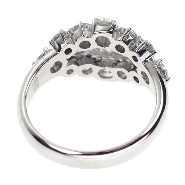 K18WG OCTAGONAL DIAMOND RING - 3