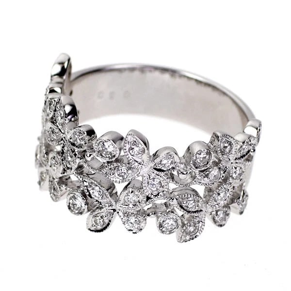 K18WG DIAMOND RING - 2