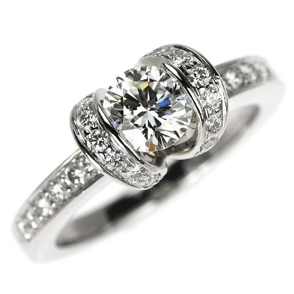 TIFFANY PT950 DIAMOND RING: Tiffany Pt950 Diamond Ring Brand: Tiffany Type/Style: Ring Material: Pt950 Color: PT Size: 3.75US Accessories: None Accessories Notice: When purchasing pre-owned goods, please refer to the
