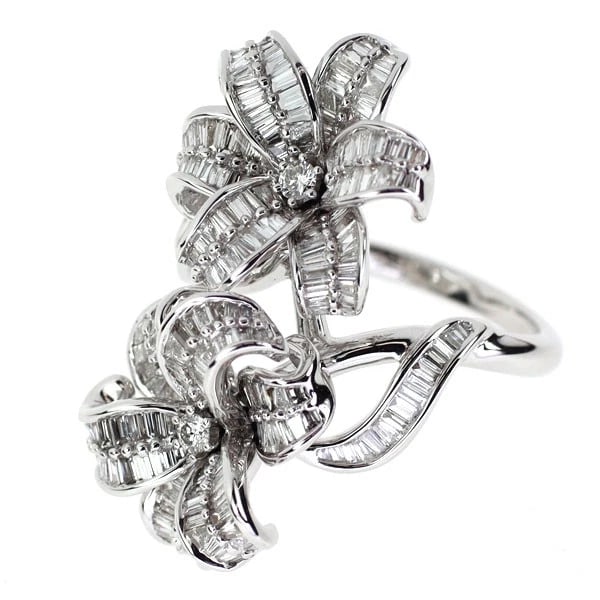 K18WG DIAMOND RING - 2