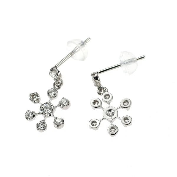 K18WG DIAMOND EARRING - 2