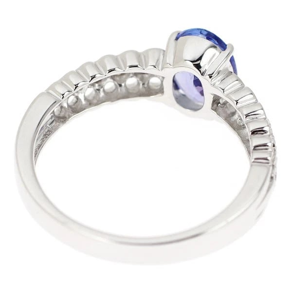 K18WG TANZANITE DIAMOND RING - 2
