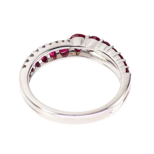 K18WG RUBY DIAMOND RING - 2