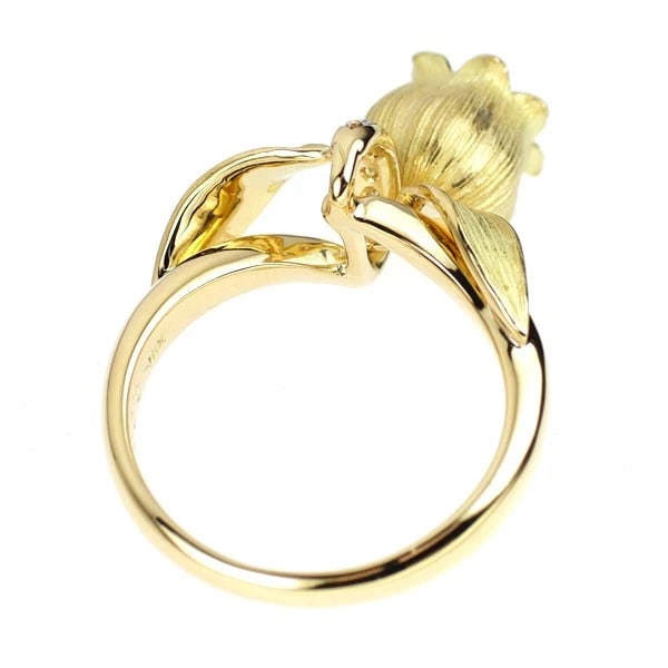 K18YG DIAMOND RING - 3