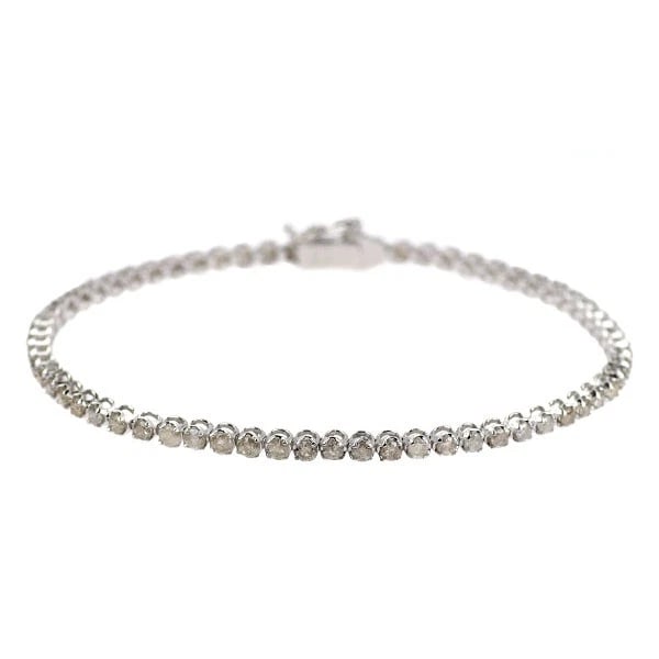 K18WG TENNIS DIAMOND BRACELET (1 of 3)