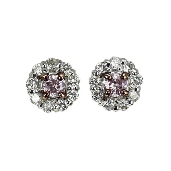 RARE PT900 NATURAL PINK DIAMOND EARRINGS: Rare Pt900 Natural Pink Diamond Earrings Brand: None Type/Style: piercing Material: Pt900 Color: none Size: Length/Width/Diameter5.0 Accessories: None Accessories Notice: When purchasing pre-owned
