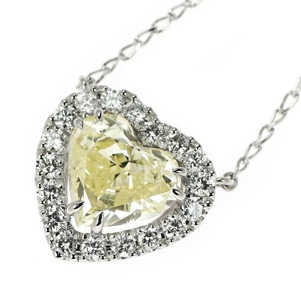 PT900/ PT850 HEART SHAPE DIAMOND PENDANT NECKLACE: Pt900/ Pt850 Heart Shape Diamond Pendant Necklace Brand: None Type/Style: pendant necklace Material: Pt900/ Pt850, Main Stone/Creation Natural Color: Silver Size: Necklace: Chain Length?47cm