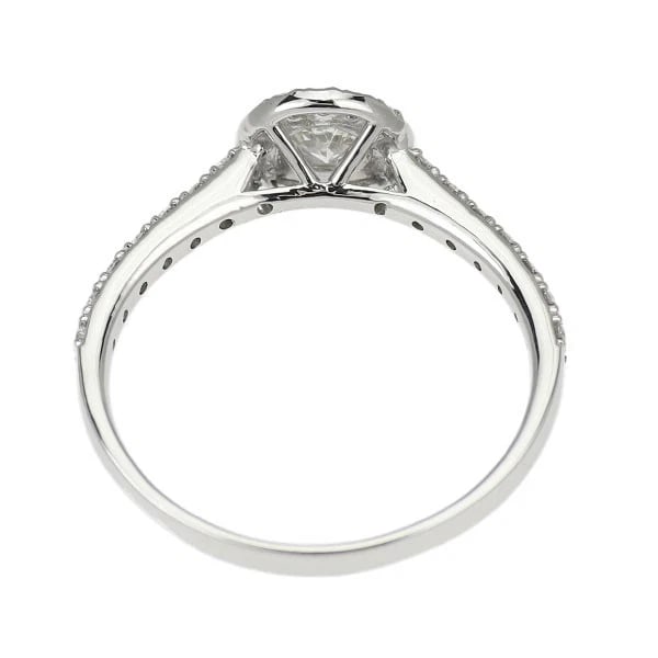 PT950 CIRCULAR BRILLIANT CUT DIAMOND RING - 2