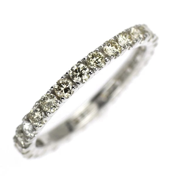 K18WG DIAMOND RING: K18WG diamond ring Brand: None Type/Style: ring Material: K18WG Color: WG Size: 6.25 - 6.5 US Accessories: None Accessories Notice: When purchasing pre-owned goods, please refer to the photos of the