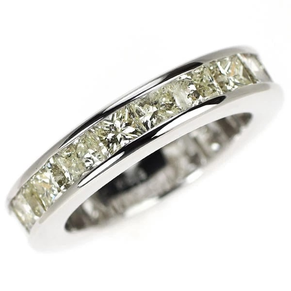 K18WG PRINCESS-CUT DIAMOND RING: K18WG Princess-Cut Diamond Ring Brand: None Type/Style: ring Material: K18WG Color: WG Size: 7.5 US Accessories: None Accessories Notice: When purchasing pre-owned goods, please refer to t