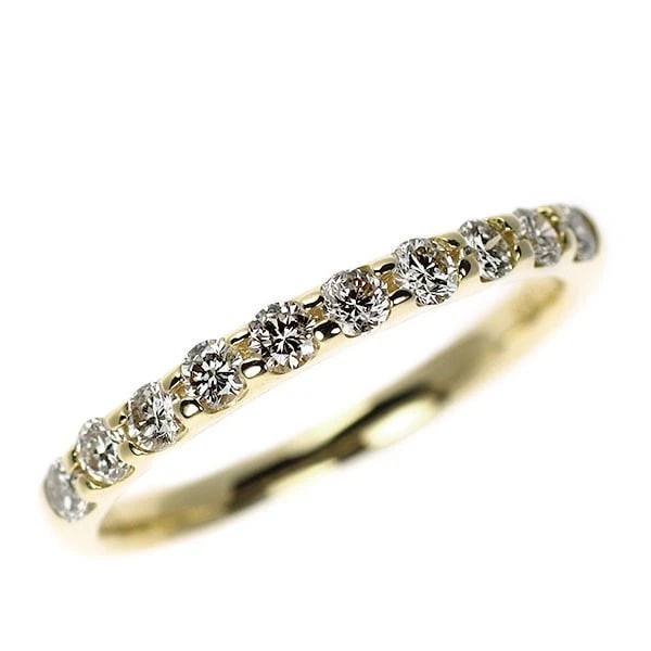 K18YG DIAMOND RING: K18YG Diamond Ring Brand: None Type/Style: ring Material: K18YG, Main Stone/Creation Natural Color: YG Size: 4 US Accessories: None Accessories Notice: When purchasing pre-owned goods, please refer