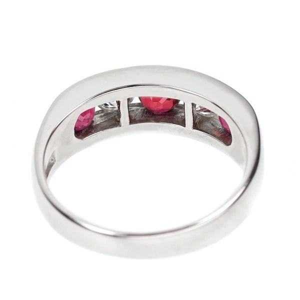 PT900 RUBY DIAMOND RING - 2