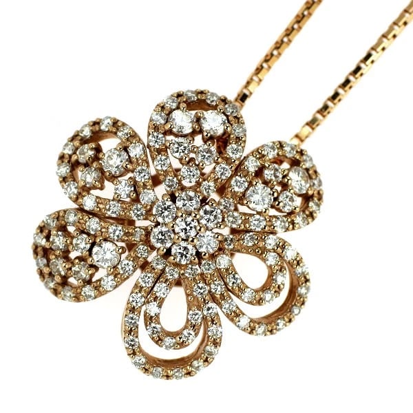 K18PG DIAMOND PENDANT NECKLACE: K18PG Diamond Pendant Necklace Brand: None Type/Style: pendant necklace Material: K18PG Color: PG Size: Necklace: Chain Length ?45 Width/Thickness21.2 Accessories: None Accessories Notice: When