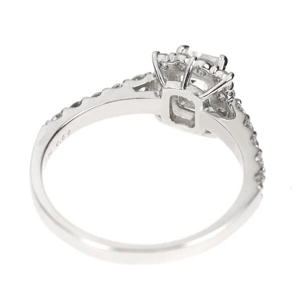 PT950 BUCKET DIAMOND RING - 2