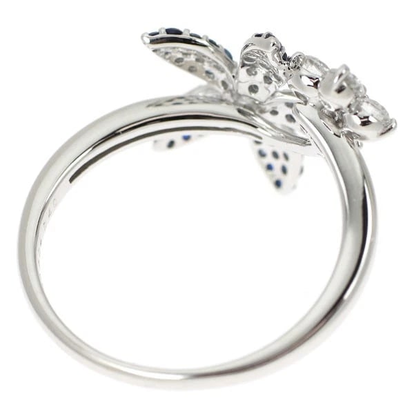 K18WG SAPPHIRE DIAMOND RING - 2