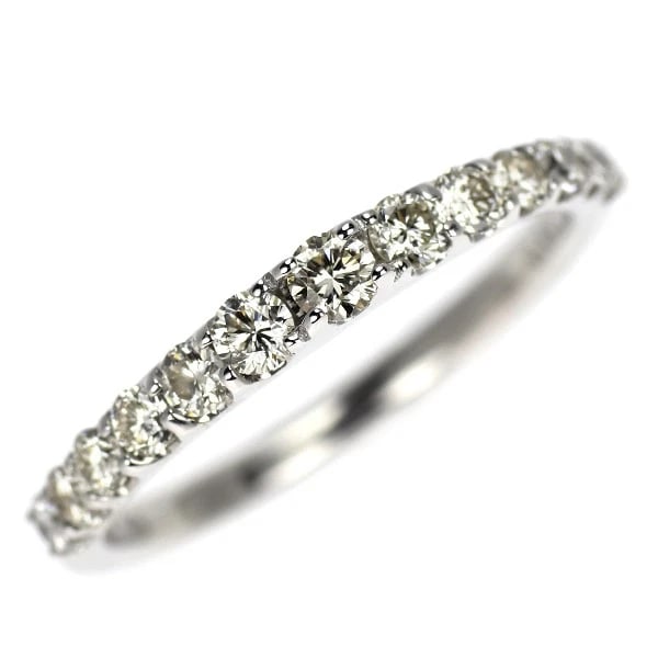 K18WG DIAMOND RING: K18WG Diamond Ring Brand: None Type/Style: ring Material: K18WG, Main Stone/Creation Natural Color: WG Size: 5.5 - 5.75 US Accessories: None Accessories Notice: When purchasing pre-owned goods,