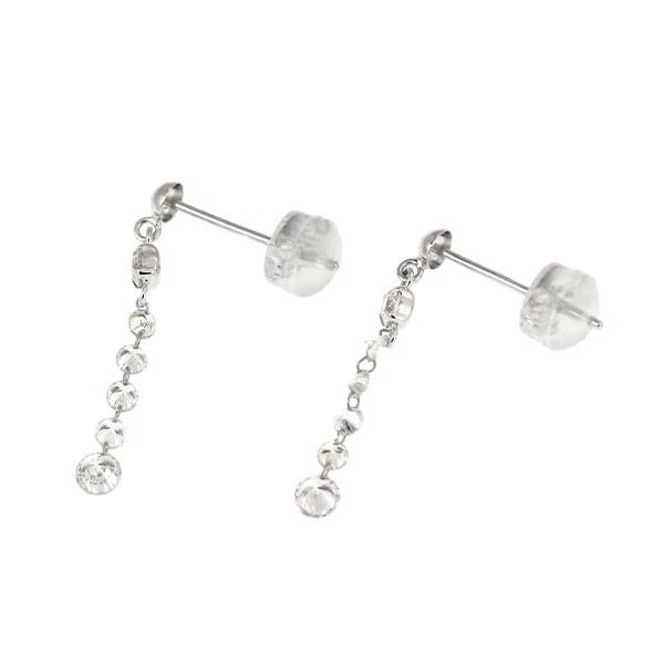 K18WG DIAMOND EARRING - 2