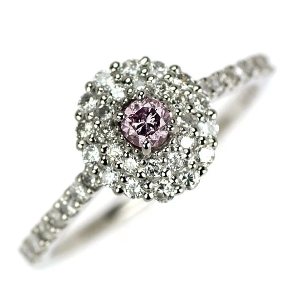 RARE PT900 NATURAL PINK DIAMOND RING: Rare Pt900 Natural Pink Diamond Ring Brand: None Type/Style: ring Material: Pt900 Color: none Size: 6 US Accessories: None Accessories Notice: When purchasing pre-owned goods, please refer to the