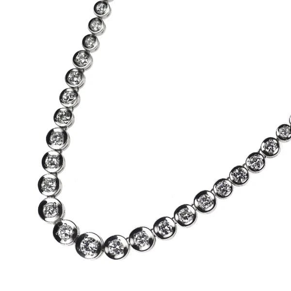 PT850 DIAMOND TENNIS NECKLACE: Pt850 diamond tennis necklace Brand: None Type/Style: necklaces Material: Pt850 Color: none Size: Necklace: Chain Length 40 Accessories: None Accessories Notice: When purchasing pre-owned goods,