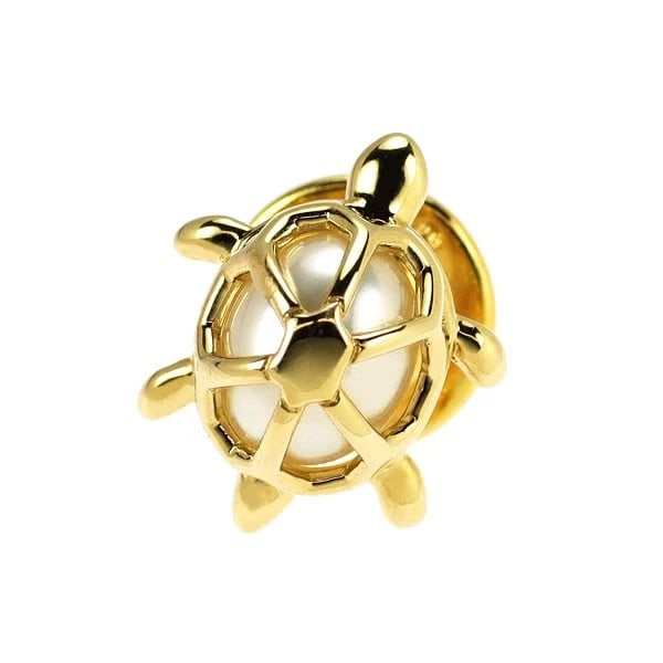 MIKIMOTO K18YG AKOYA PEARL BROOCH (1 of 2)