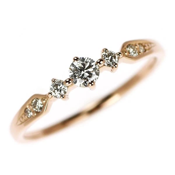 K18PG DIAMOND RING: K18PG diamond ring Brand: None Type/Style: ring Material: K18PG Color: PG Size: 3.75 US Accessories: None Accessories Notice: When purchasing pre-owned goods, please refer to the photos of the items