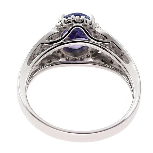 K18WG TANZANITE DIAMOND RING - 2