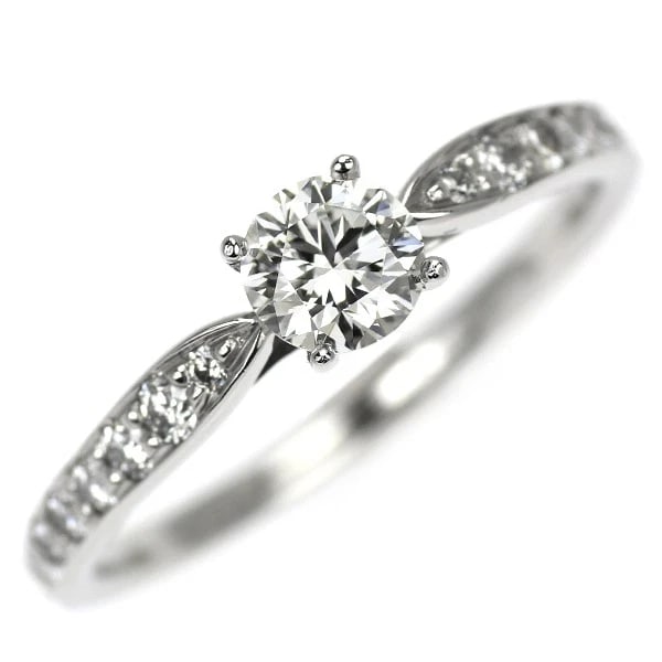 TIFFANY & CO PT950 DIAMOND RING: Tiffany & Co Pt950 Diamond Ring Brand: Tiffany Type/Style: ring Material: Pt950, Main Stone/Creation Natural Color: Silver Size: 4.5 US Accessories: None Accessories Notice: When purchasing pre-owned