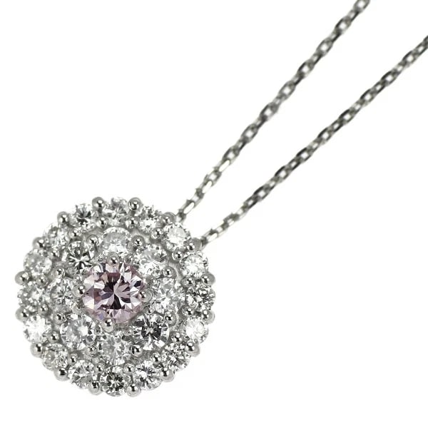 RARE PT900/ PT850 NATURAL PINK DIAMOND PENDANT NECKLACE: Rare Pt900/ Pt850 Natural Pink Diamond Pendant Necklace Brand: None Type/Style: pendant necklace Material: Pt900/ Pt850 Color: none Size: Necklace: Chain Length 40 cm Accessories: None Accessories