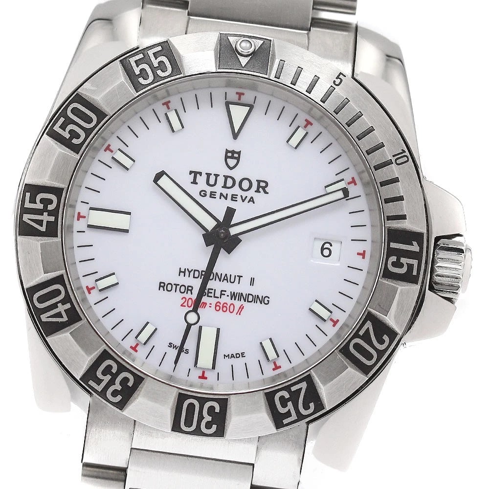 TUDOR HYDRO NOTE DATE AUTOMATIC WATCH: TUDOR Hydro Note Date Automatic Watch Brand: TUDOR Type/Style: Wristwatch Material: Band Material Stainless Steel, Case Material Stainless Steel Color: Band Color Silver, Case Color Silver, Dial