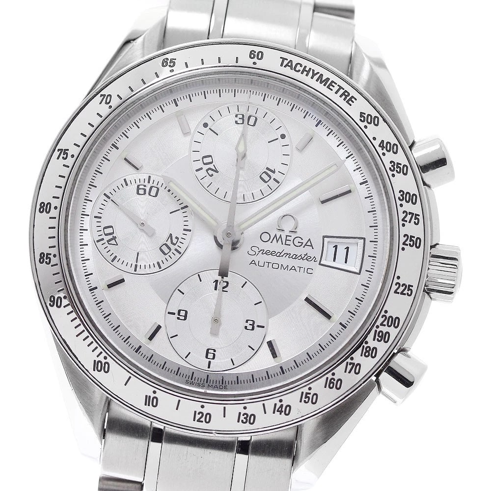 OMEGA SPEEDMASTER CHRONOGRAPH AUTOMATIC WATCH: OMEGA Speedmaster Chronograph Automatic Watch Brand: OMEGA Type/Style: Wristwatch Material: Band Material Stainless Steel, Case Material Stainless Steel Color: Band Color Silver, Case Color Silver,