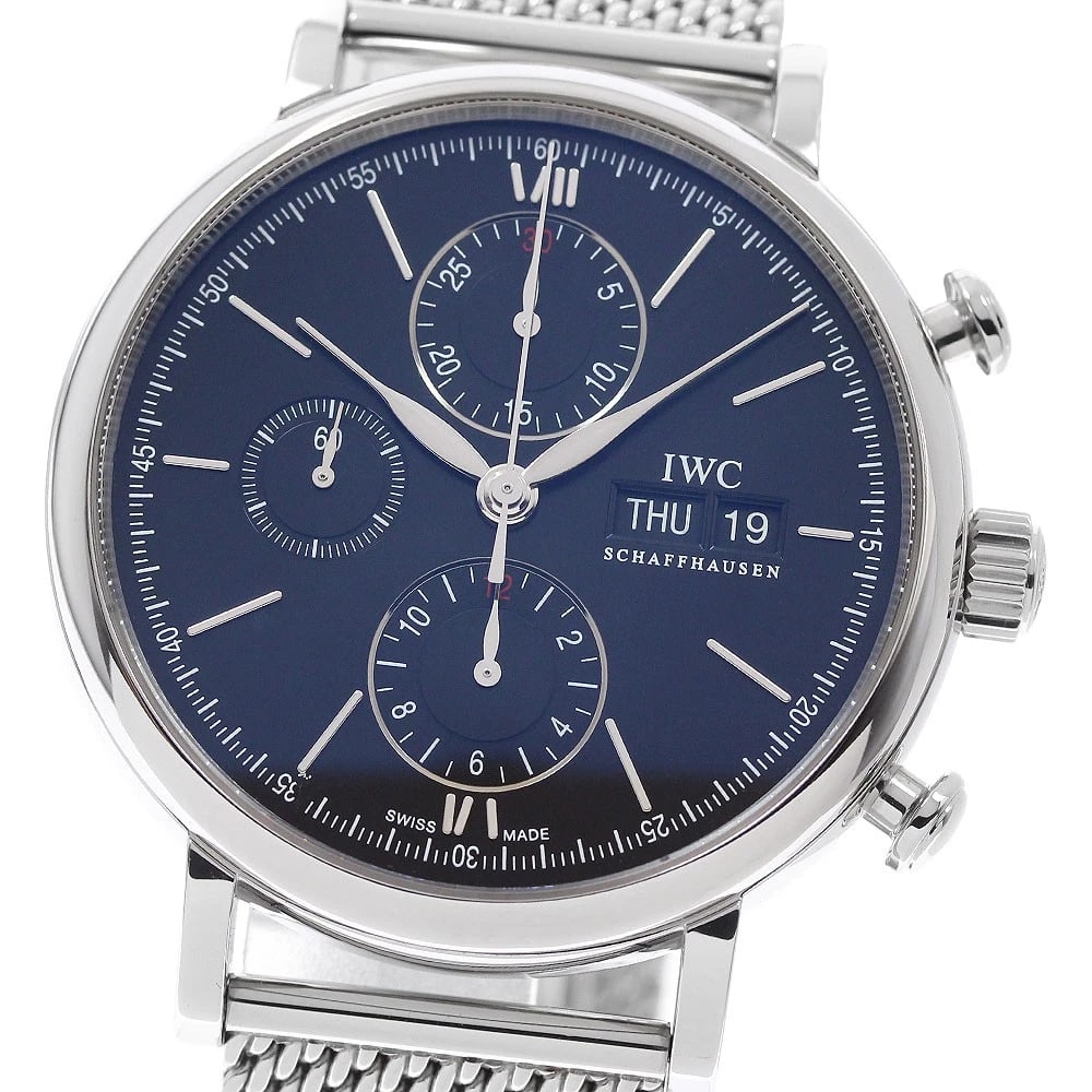 IWC SCHAFFHAUSEN PORTOFINO CHRONOGRAPH AUTOMATIC WATCH: IWC SCHAFFHAUSEN Portofino Chronograph Automatic Watch Brand: IWC SCHAFFHAUSEN Type/Style: Wristwatch Material: Band Material Stainless Steel, Case Material Stainless Steel Color: Band Color Silver,