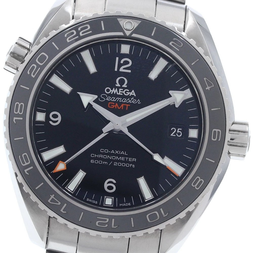 OMEGA SEAMASTER PLANET OCEAN GMT AUTOMATIC WATCH: OMEGA Seamaster Planet Ocean GMT Automatic Watch Brand: OMEGA Type/Style: Wristwatch Material: Band Material Stainless Steel, Case Material Stainless Steel Color: Band Color Silver, Case Color Silver,