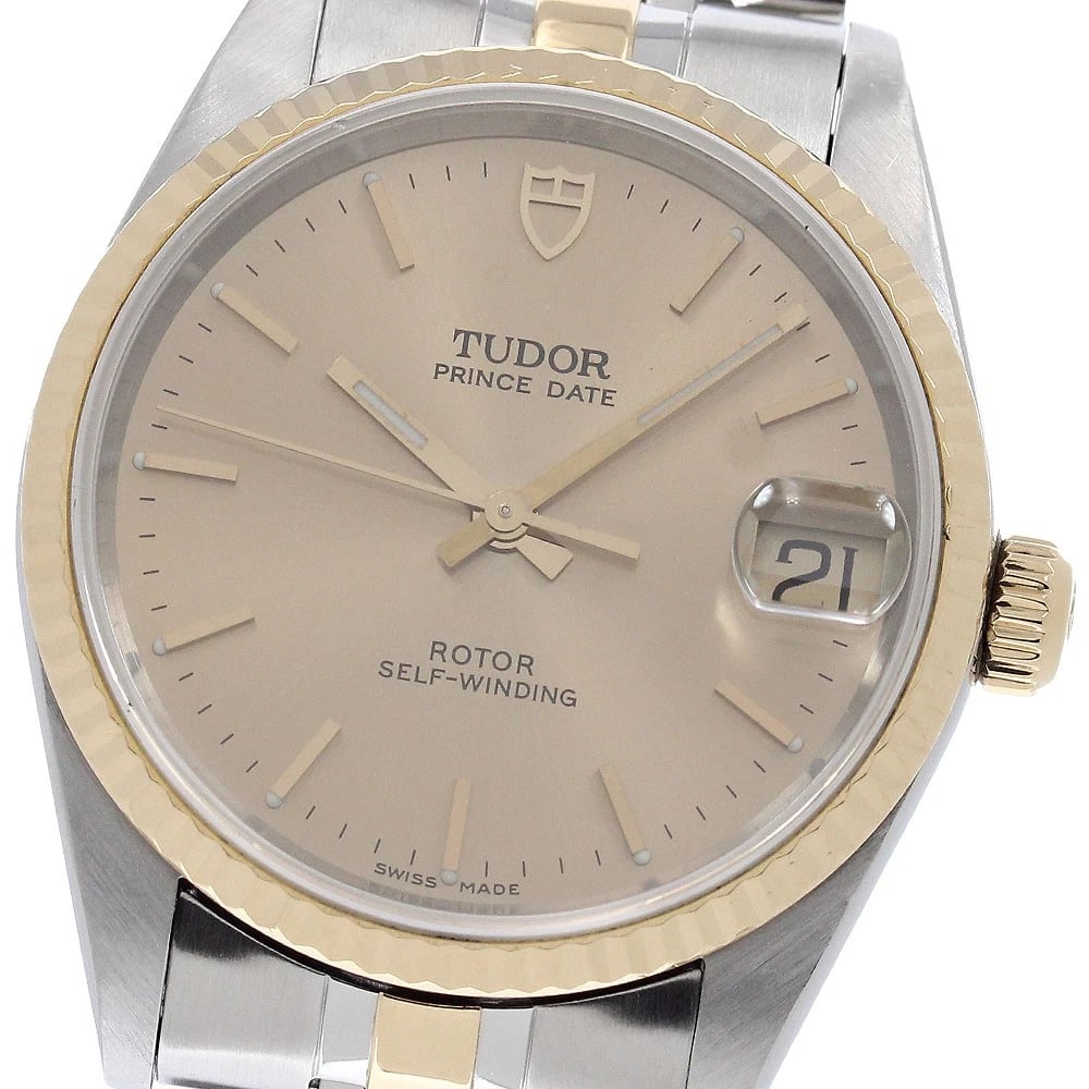 TUDOR PRINCE DATE YG TONE AUTOMATIC BOY'S WATCH: TUDOR Prince Date YG Tone Automatic Boy's Watch Brand: TUDOR Type/Style: Wristwatch Material: Band Material Stainless Steel/YG, Case Material Stainless Steel/YG Color: Band Color Silver / Gold, Case