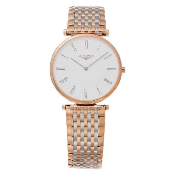 LONGINES THE GREAT CLASSIC WATCH: LONGINES the great classic Watch Brand: Longines Type/Style: Wristwatch Material: Case Stainless steel (pink gold PVD) Color: Dial Color white Size: Case size] Height 33 x width 33 x thickness 4.5 mm