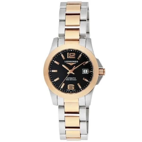 LONGINES CONQUEST BLACK WATCH: LONGINES Conquest Black Watch Brand: Longines Type/Style: Wristwatch Material: ss Color: Dial Color black Size: Case diameter] 30.0mm Accessories: None Accessories Notice: When purchasing