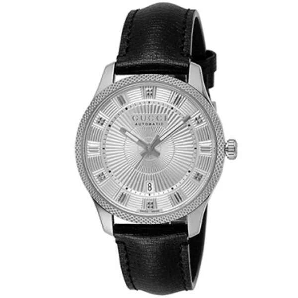 GUCCI ERYX SILVER WATCH: Gucci ERYX Silver Watch Brand: Gucci Type/Style: Wristwatch Material: ss leather Color: Dial Color silver Size: Case size: approx. 40 x 40 x 10 mm (length x width x thickness) Accessories: None