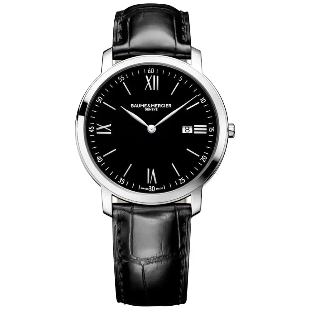 BAUME & MERCIER CLASSIMA HAND QUARTZ BLACK WATCH (1 of 2)