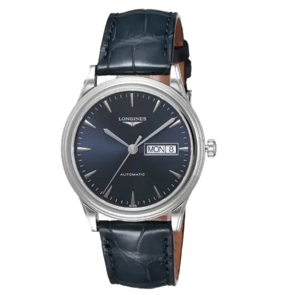 LONGINES FLAGSHIP BLUE WATCH: Longines Flagship Blue Watch Brand: Longines Type/Style: Wristwatch Material: ss leather Color: Dial Color black Size: Case Size]: 38mm x 38mm x 9.5mm Accessories: None Accessories Notice: