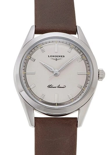 LONGINES HERITAGE CLASSIC SILVER ARROW SILVER NEW WATCH: Longines Heritage Classic Silver Arrow Silver New Watch Brand: Longines Type/Style: Wristwatch Material: SS leather Color: Dial Color Silver Size: Case Size: 38mm Accessories: None Accessories