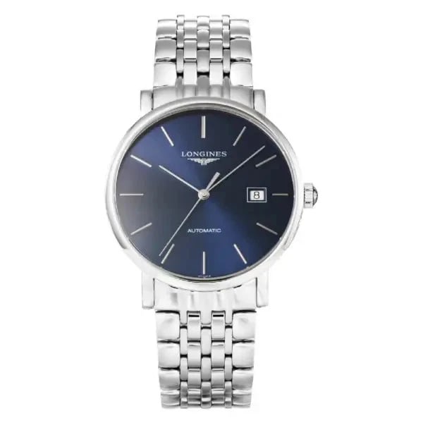 LONGINES ELEGANT NAVY WATCH: Longines Elegant Navy Watch Brand: Longines Type/Style: Wristwatch Material: SS Color: Dial Color Blue Size: Case Size] 39mm x 39mm x 8.5mm Accessories: None Accessories Notice: When purch