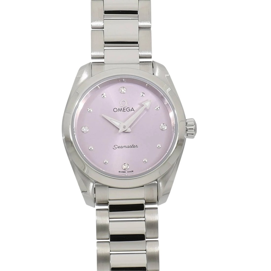 OMEGA SEAMASTER AQUA TERRA QUARTZ VIOLET LADIES WATCH: Omega Seamaster Aqua Terra Quartz Violet Ladies Watch Brand: OMEGA Type/Style: Wristwatch Material: SS Color: Dial Color Violet Size: Case Size / Case Size (W?H) 28mm (excluding crown) *Click here