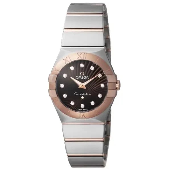 OMEGA CONSTELLATION BROWN WATCH: OMEGA Constellation Brown Watch Brand: OMEGA Type/Style: Wristwatch Material: SS + 18k Red Gold Color: Dial Color Brown Size: Case Size] 27mm x 27mm x 9mm Accessories: None Accessories Not