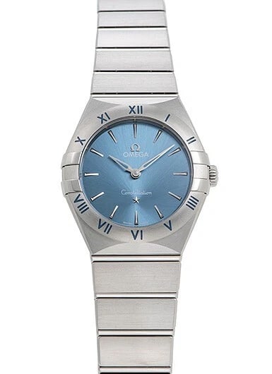 OMEGA CONSTELLATION SKY BLUE NEW WATCH: Omega Constellation Sky Blue New Watch Brand: OMEGA Type/Style: Wristwatch Material: SS Color: Dial Color Blue Size: Case Size: 28mm Accessories: None Accessories Notice: When purchasing pre-owned
