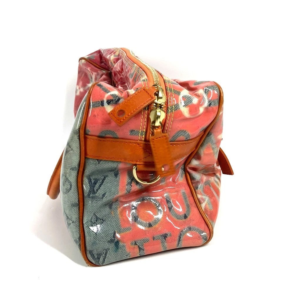 LOUIS VUITTON MONOGRAM PULP WEEKENDER PM HAND BAG - 4