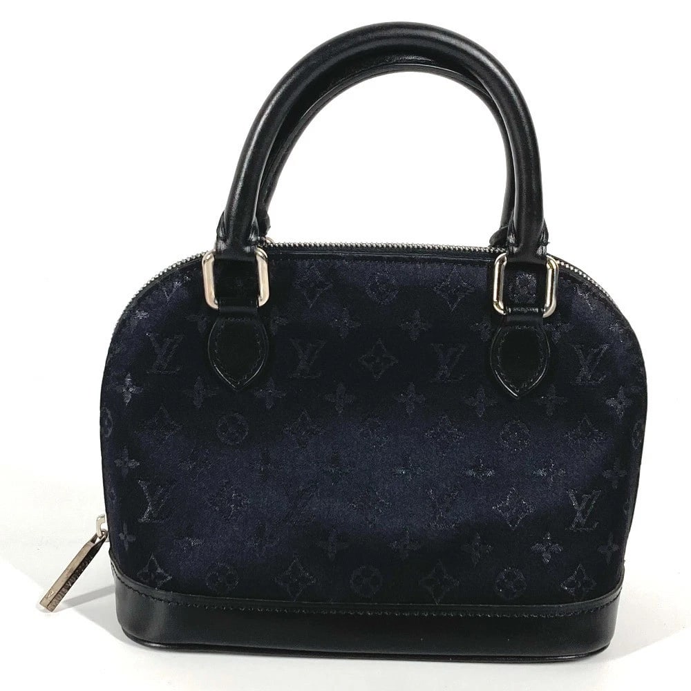 LOUIS VUITTON MONOGRAMSATIN LITTLE ALMA POUCH HAND BAG: LOUIS VUITTON MonogramSatin Little Alma Pouch Hand Bag Brand: LOUIS VUITTON Type/Style: Hand Bag Material: Satin/Leather Color: Noir / Black Size: W5.9?H4.7?D3.1inch / W15cm?H12cm?D8cm Accessories