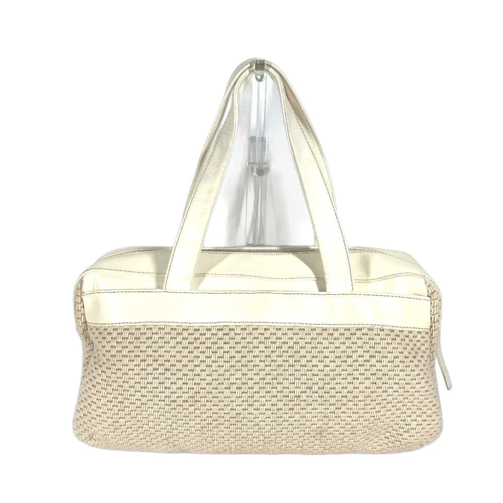 CHANEL CC CC MARK LOGO TOTE BAG SHOULDER BAG: CHANEL CC CC Mark logo Tote Bag Shoulder Bag Brand: CHANEL Type/Style: Hand Bag Material: Leather/Canvas Color: Beige / White Size: W14.4?H8.3?D4.9inch / W36.5cm?H21cm?D12.5cm Accessories: None