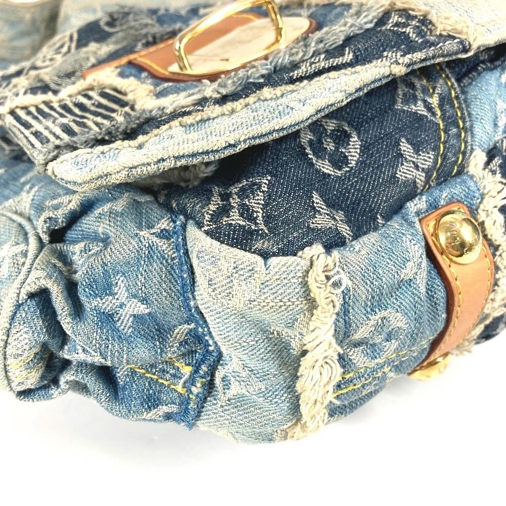 LOUIS VUITTON MONOGRAMDENIM PATCHWORK POSTY MESSENGER BAG - 8