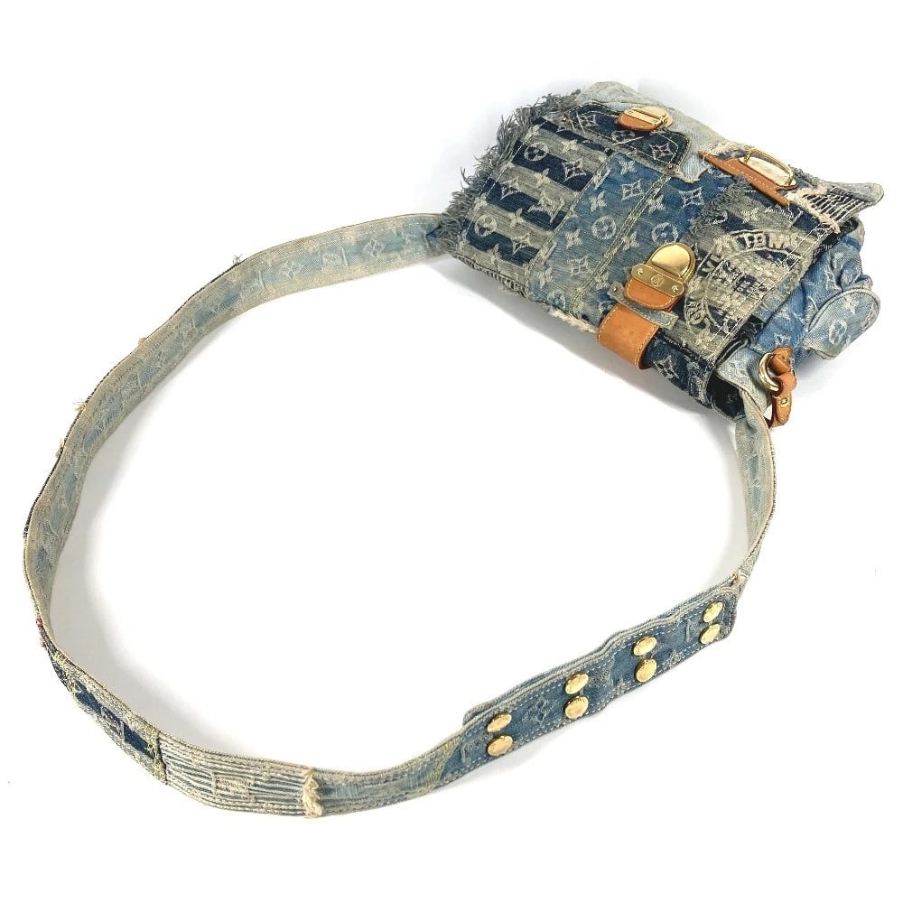 LOUIS VUITTON MONOGRAMDENIM PATCHWORK POSTY MESSENGER BAG - 9
