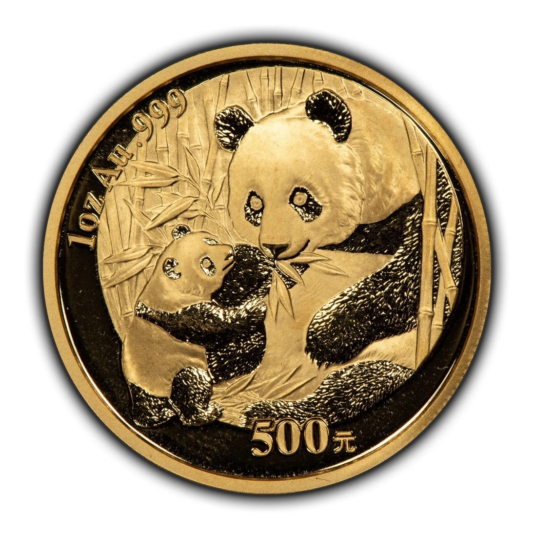 2005 500 YUAN CHINA 1 OZ GOLD PANDA COIN: 2005 500 Yuan China 1 oz Gold Panda Coin Brand/Mint: Chinese Mint Year: 2005 Fineness: 0.999 Country of Origin: China Accessories: None Accessories Notice: When purchasing pre-owned goods, please r